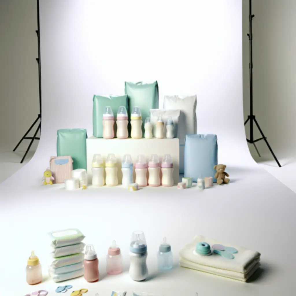 Baby and child care products including diapers and essentials