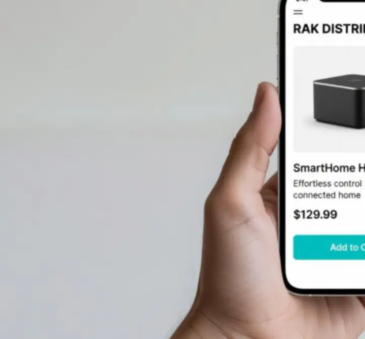 Mobile view of a modern e-commerce interface