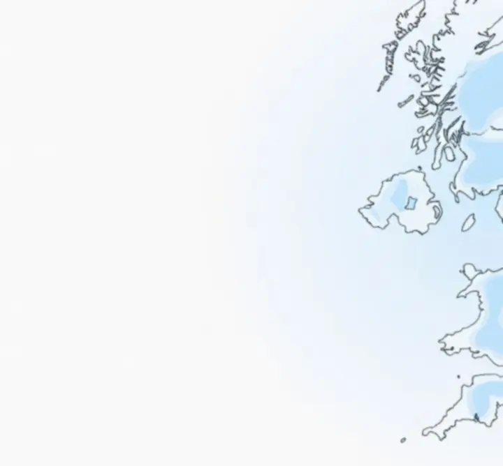UK map illustrating RAK DISTRIBUTION's national delivery coverage