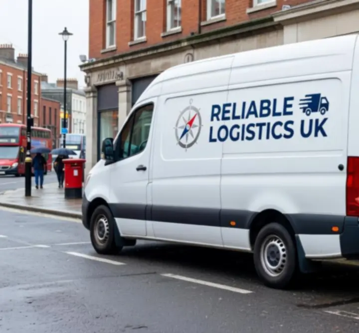 Delivery van on a mapped route representing RAK DISTRIBUTION's UK delivery network